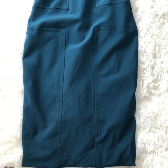 YIGAL AZROUEL turquoise and black colorblock dress - Picture 11 of 11